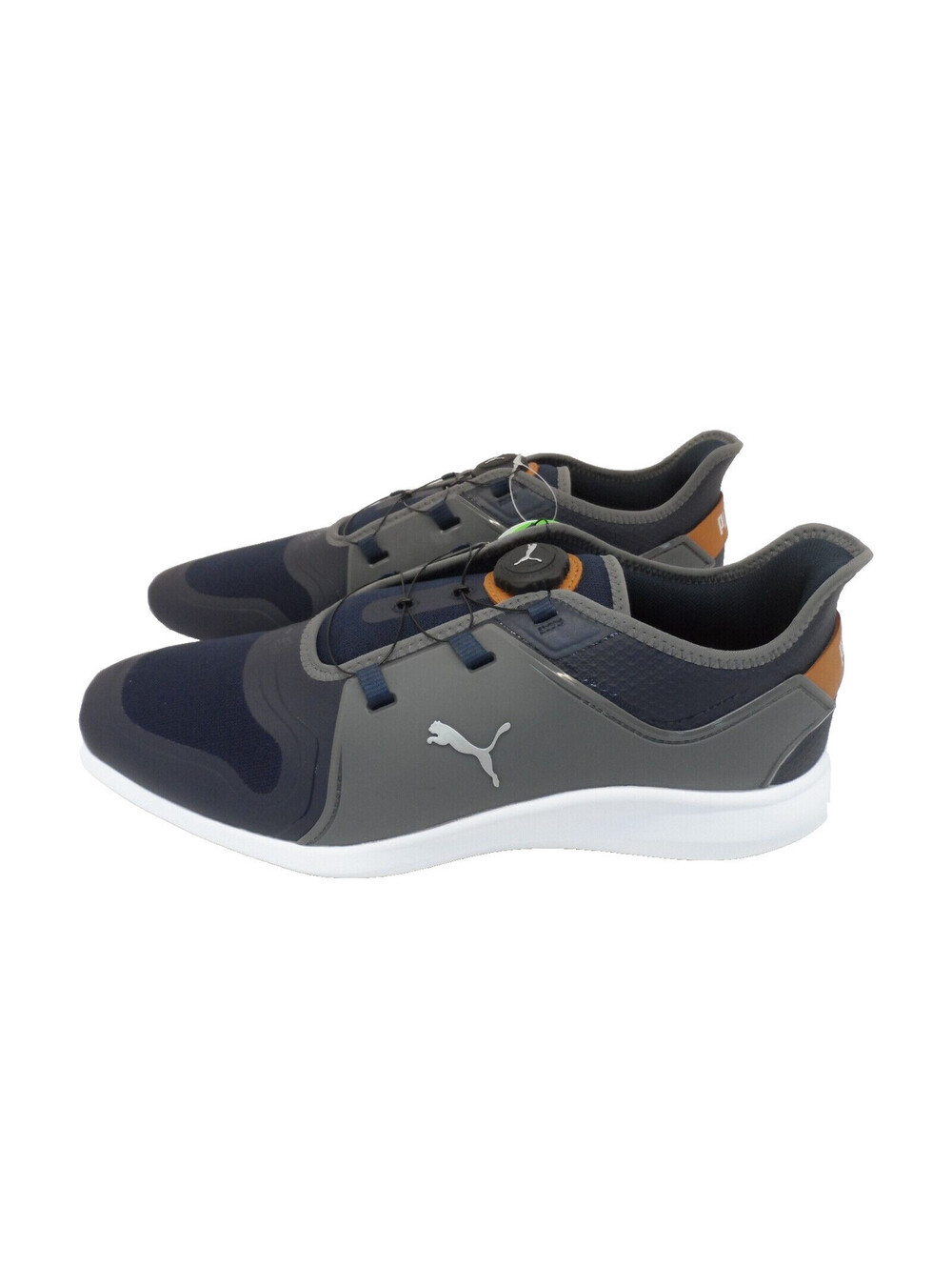 Puma Men's Ignite Fasten8 Disc Golf Shoe Navy/Silver Size 14M - Picture 4 of 8